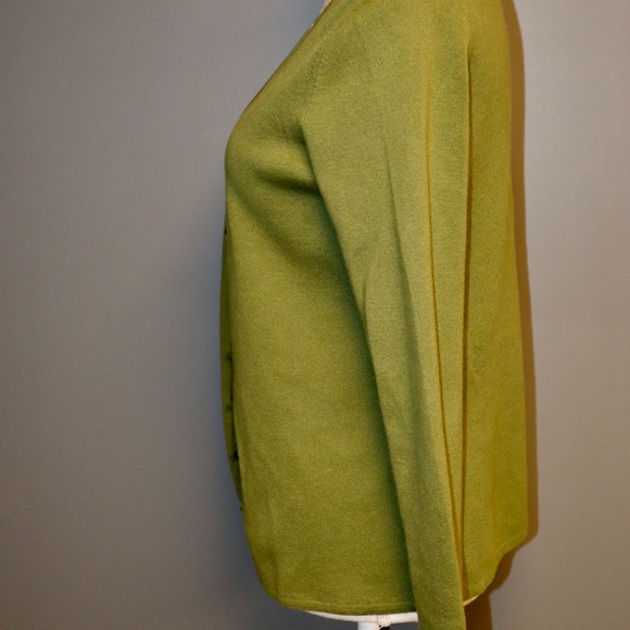Mercer Street Studio Green Button Down Cardigan Top Size Small - Picture 7 of 15